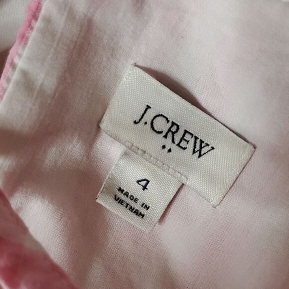 J. Crew Pink and White Gingham Midi Dress - Picture 2 of 7